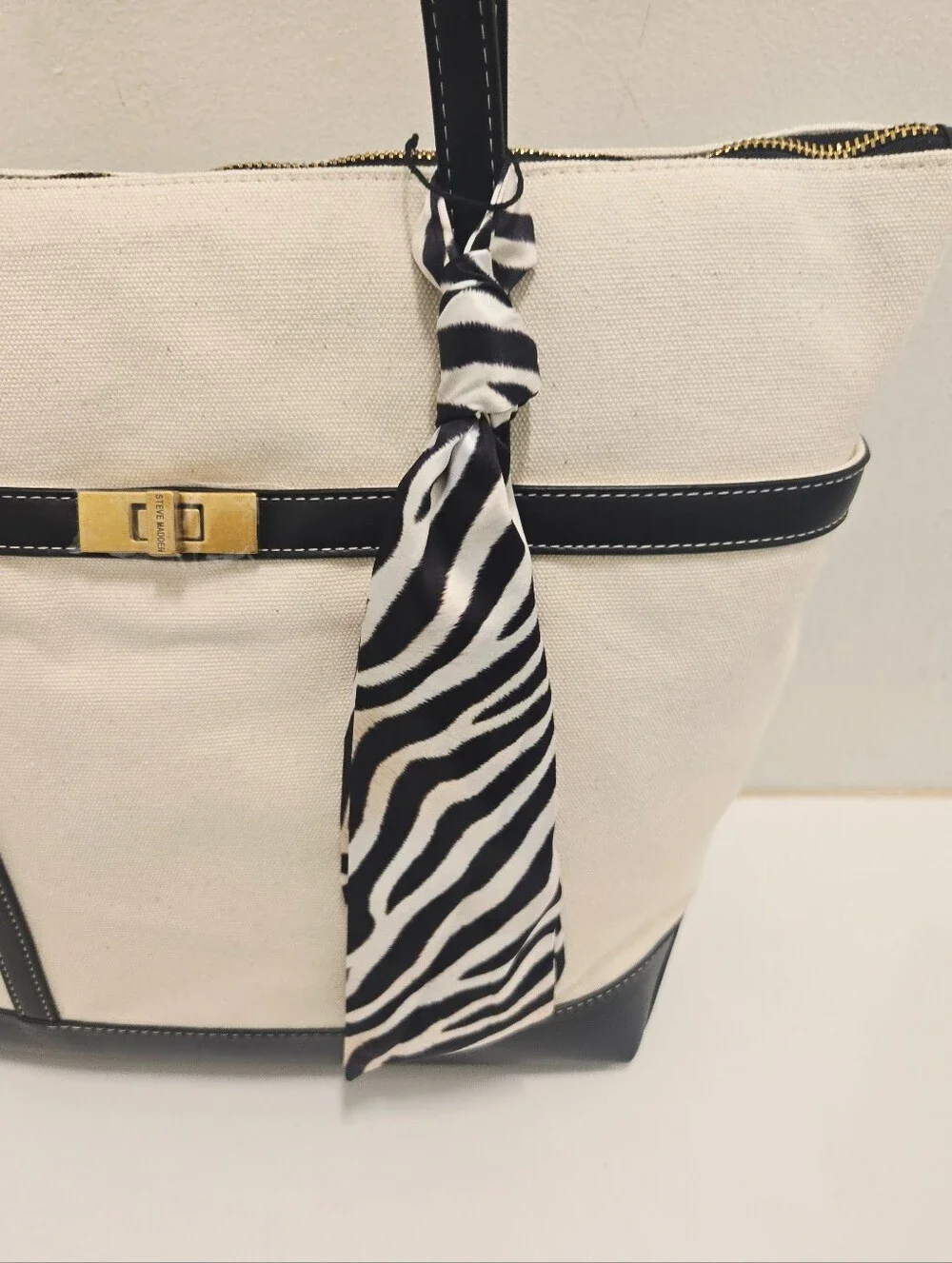 NEW Steve Madden Canvas Tote Handbag